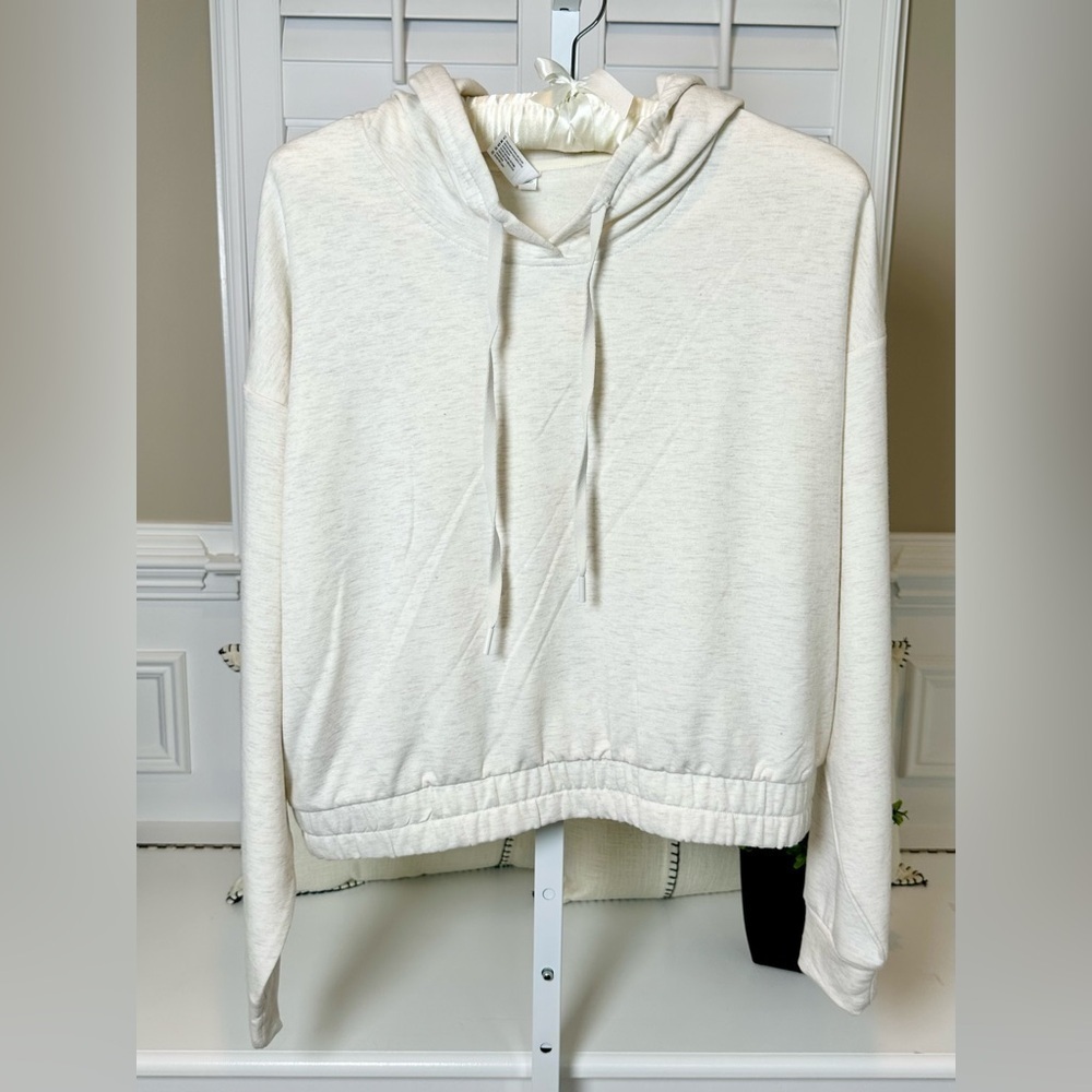 Velocity Brushed Terry Year Round Cropped Long Sleeve Hoodie Size Large